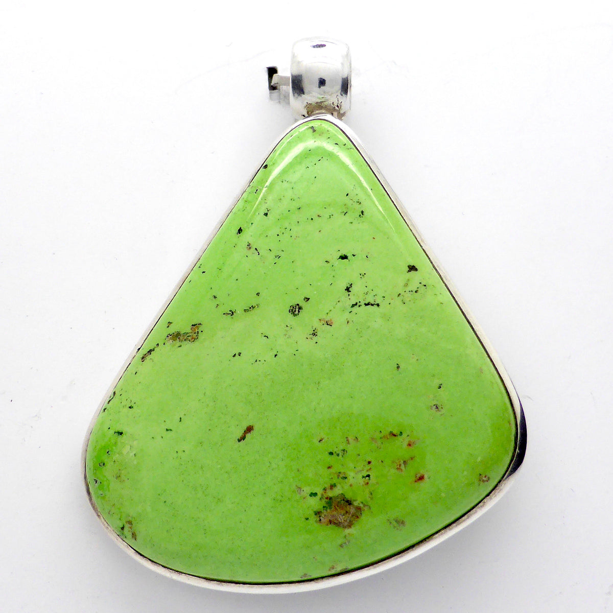 Fashion MEXICO 925 Lime Green Gaspeite Pendant