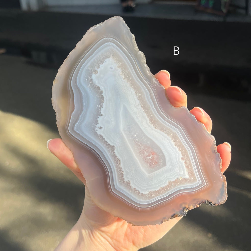 Agate Slabs | Hollow centre with Quartz Crystals | Genuine Gems from Crystal Heart Melbourne Australia since 1986