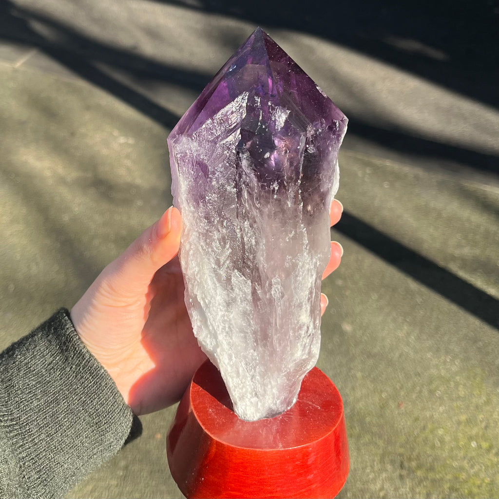 Natural Amethyst Crystal Cluster  | Nice Purple | Stand attached | The Spiritual Stone | Peace Harmony Meditation  | Purifying Energy | Genuine Gems from Crystal Heart Melbourne Australia since 1986