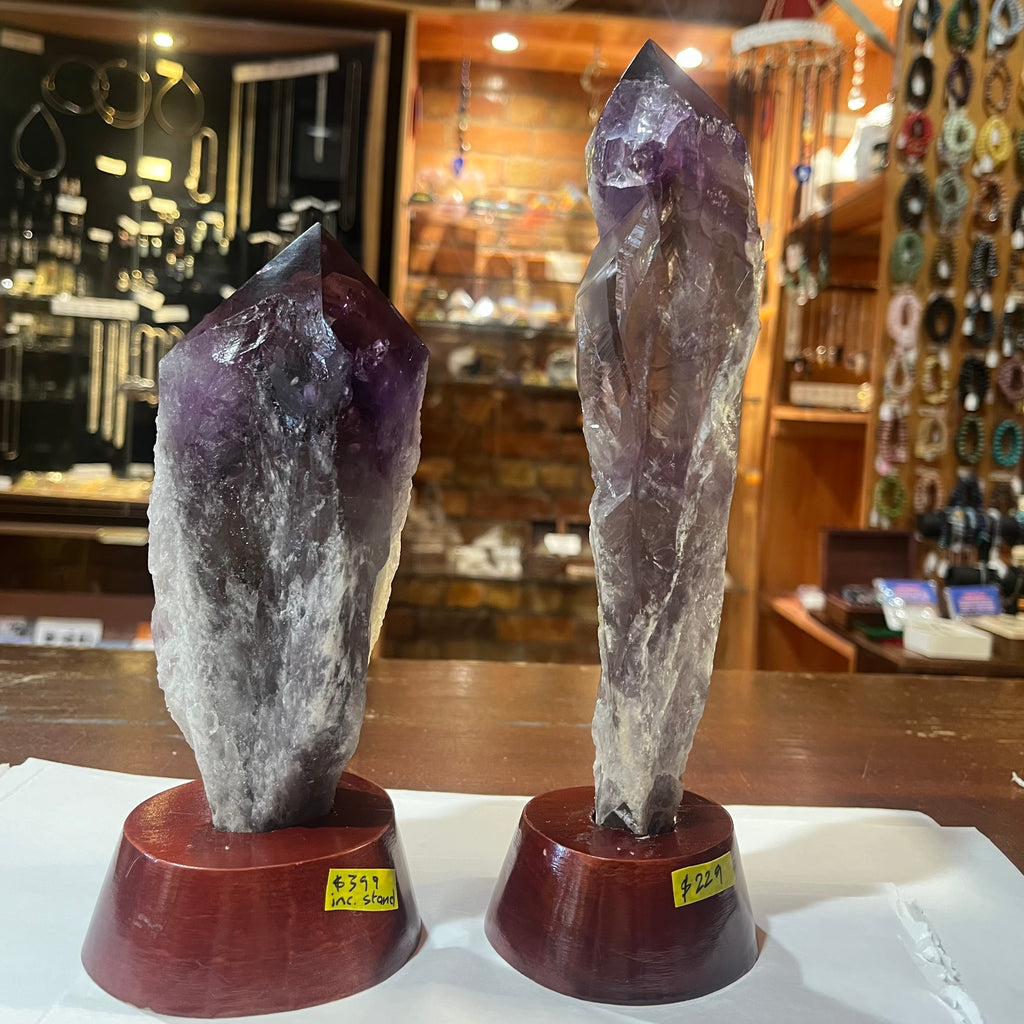 Natural Amethyst Crystal Cluster  | Nice Purple | Stand attached | The Spiritual Stone | Peace Harmony Meditation  | Purifying Energy | Genuine Gems from Crystal Heart Melbourne Australia since 1986