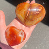 Carnelian HEART Polished pieces | Deep to pale veined orange red | Hand sized for meditation or healing |  Stimulate Spiritual Creative Energy, gestation | Ground Scattered Thoughts | Aries Leo Cancer Star Stone  | Genuine Gemstones from Crystal Heart Melbourne since 1986