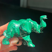 Load image into Gallery viewer, Hand Carved Genuine Malachite | Raised trunk good  Feng Shui Protection | Overcome obstacles | Crystal Heart Melbourne Australia since 1986