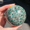 Emerald in Matrix Sphere | Genuine Stone | Well defined Emerald Crystals | Heart Healing | Inspirational | Motivating | Genuine Gems from Crystal Heart Melbourne Australia since 1986