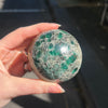 Emerald in Matrix Sphere | Genuine Stone | Well defined Emerald Crystals | Heart Healing | Inspirational | Motivating | Genuine Gems from Crystal Heart Melbourne Australia since 1986