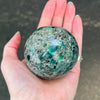 Emerald in Matrix Sphere | Genuine Stone | Well defined Emerald Crystals | Heart Healing | Inspirational | Motivating | Genuine Gems from Crystal Heart Melbourne Australia since 1986