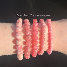 Load image into Gallery viewer, Elastic Stretch Bracelet | Rhodochrosite Beads | Gemstone | Love | Compassion | Open Heart | Fair Trade | Genuine Gems from Crystal Heart Melbourne Australia since 1986