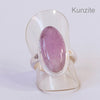 Kunzite Ring | Oval Cabochon | Good colour reasonable Translucency | 925 Sterling Silver | Bezel Set | US Size 6 | AUS Size L1/2 | Wisdom of the Heart | Taurus Scorpio Leo | Genuine Gems from Crystal heart Melbourne Australia since 1986  