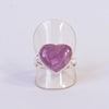 Kunzite Ring | Heart Shaped  Cabochon | Good colour reasonable Translucency | 925 Sterling Silver | Bezel Set | Wisdom of the Heart | Taurus Scorpio Leo | Genuine Gems from Crystal heart Melbourne Australia since 1986  