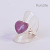 Kunzite Ring | Heart Shaped  Cabochon | Good colour reasonable Translucency | 925 Sterling Silver | Bezel Set | Wisdom of the Heart | Taurus Scorpio Leo | Genuine Gems from Crystal heart Melbourne Australia since 1986  