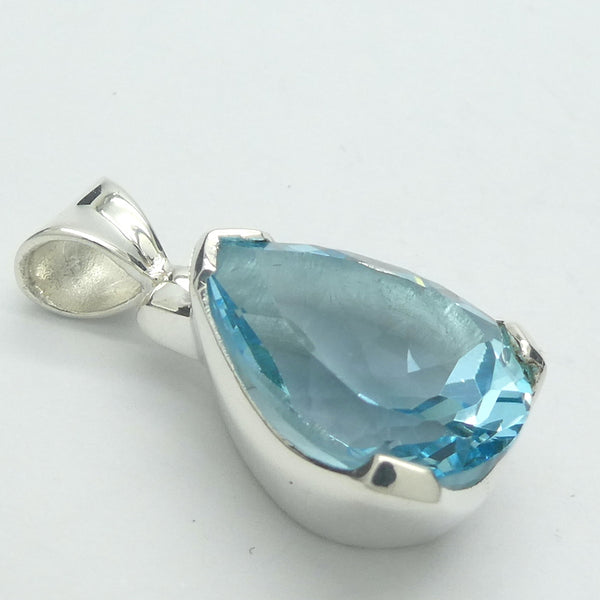 Rough Apatite, Blue Topaz Pendant 2