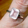 Rose Quartz Gemstone Ring | Faceted Emerald Cut | Super Clear Madagascar Material | 925 Sterling Silver | US Size 6, 7, 7,5, 8.5 | Star Stone Taurus Libra  | Genuine Gemstones from Crystal Heart Melbourne since 1986 