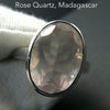 Rose Quartz Gemstone Ring | Faceted Large Oval | Super Clear Madagascar Material | 925 Sterling Silver | US Size 5.5 | 6.5 |  7.5 | 8.5 |  Star Stone Taurus Libra  | Genuine Gemstones from Crystal Heart Melbourne since 1986 