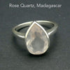 Rose Quartz Gemstone Ring | Faceted Teardrop | Super Clear Madagascar Material | 925 Sterling Silver | US Size 6 | 7|  8 | 9 |  Star Stone Taurus Libra  | Genuine Gemstones from Crystal Heart Melbourne since 1986 