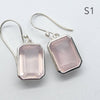 Rose Quartz Gemstone Earring | Faceted Emerald Cut | Super Clear Madagascar Material | 925 Sterling Silver | Star Stone Taurus Libra  | Genuine Gemstones from Crystal Heart Melbourne since 1986 