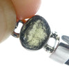 Moldavite over Black Tourmaline Pendant | Raw Stones | Clean Tourmaline Crystal, polished point only | 925 Sterling Silver Cap | Empowers and unblocks the physical | protection from negative energies | Genuine Gems from Crystal Heart Melbourne Australia since 1986 