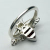 Bee Ring and Pendant with Faceted Garnet, 925 Sterling Silver