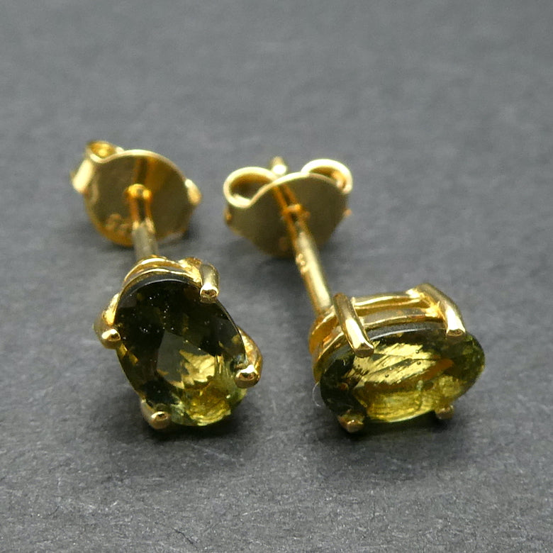 Moldavite stud deals earrings