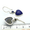 Lapis Lazuli Earrings | Carved puff Hearts | Lovely Colour  | 925 Sterling Silver | Deep Royal Blue | Genuine gems from Crystal Heart Melbourne Australia since 1986