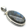 Labradorite Pendant | Nice Colour Flash | Large oval cabochon | Bezel Set with open back |  Genuine Gems from Crystal Heart Melbourne Australia since 1986