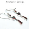 Garnet Gemstone Earrings | Fine Faceted Stones | AAA Grade | 925 Sterling Silver | Dainty but Eye Catching | Genuine Gems from Crystal Heart Melbourne Australia since 1986