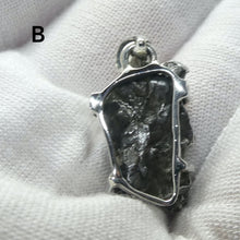 Load image into Gallery viewer, Moldavite over Nickel Iron Meteorite Pendant | Evil Eye Sun Symbol | Campo de Cielo | CZ | Natural Freeform Shapes | 925 Sterling Silver | Travel, Safety, Rugged Strength | Silent connected Meditation | Genuine Gems from Crystal Heart Australia since 1986