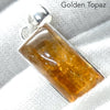 Golden Topaz Pendant  | Oblong Cabochon  | Bezel Set | Open Back | 925 Sterling Silver | Scorpio | Sagittarius Stone | Warm fulfilling healing energy | Emotional independence | Manifestation | Genuine Gems from Crystal Heart Melbourne since 1986