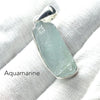 Aquamarine Gemstone Pendant | Raw nugget | 925 Sterling Silver |  Translucent Blue Ice | Bezel Set | Open Back | Peaceful emotional guidance and integration | Flow through obstacles | Genuine Gemstones from Crystal Heart Melbourne Australia since 1986