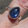 Blue Kyanite Ring | Clear Sapphire Blue | 925 Sterling Silver Setting | Uplift and protect the Heart | US Size 7.5 | AUS Size O1/2  | Taurus Libra Aries Gemstone | Genuine Gems from Crystal Heart Melbourne Australia since 1986