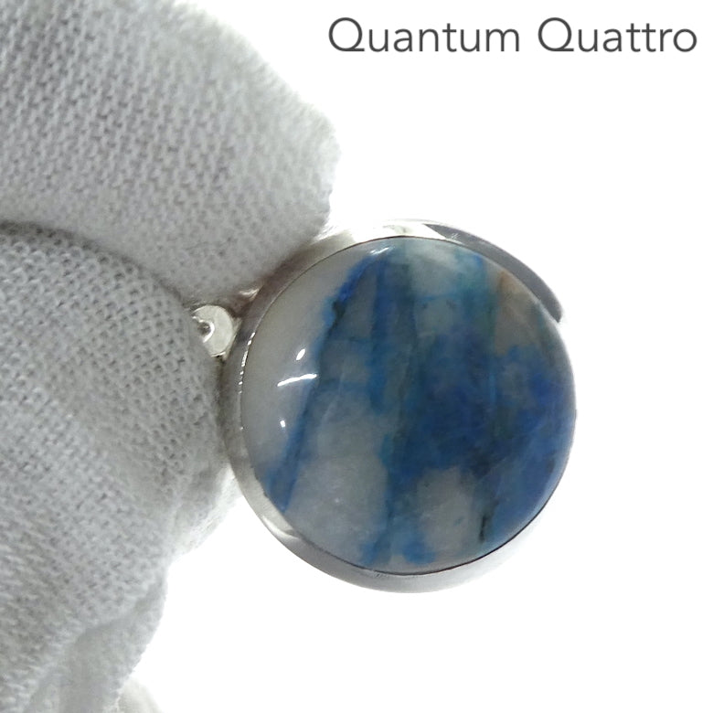 Quantum Quattro Pendant | 925 Sterling Silver | Gem Silica | Dioptase | Malachite | Shattuckite | Evolution | Destiny | Focus | Shamanism | Planet Neptune Stone | Genuine Gems from Crystal Heart Melbourne Australia since 1986