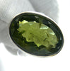 Peridot Ring, Large Faceted Oval, Size 7.75, Fine Sterling Silver, p5