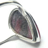 Rhodonite Ring | Deep Red Pink with Black Veins | Teardrop Cabochon | US Ring Size 6 | AUS Size L1/2 | 925 Sterling Silver | Bezel set | Open Back | Emotionally loving grounded harmony | Genuine Gems from Crystal Heart Melbourne Australia since 1986