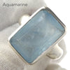 Aquamarine Ring | Faceted Oblong | 925 Sterling Silver | US Size 7.25 | AUS Size O | Genuine Gems from Crystal Heart Melbourne Australia since 1986