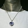 Sodalite Pendant, Heart Cabochon, 925 Sterling Silver