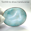 Larimar Pendant, V. Large Oval Cabochon, 925 Sterling Silver