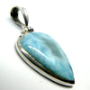 Larimar Pendant | 925 Sterling Silver | Triangular Cabochon | Dominican Republic Caribbean | Leo Stone | Pectolite Variety | Oceanic Sky blue Pectolite variety | Genuine Gems from Crystal Heart Melbourne Australia since 1986