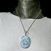 Larimar Pendant, V. Large Oval Cabochon, 925 Sterling Silver