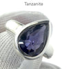 Tanzanite Ring | Faceted Teardrop |  925 sterling Silver | US Size 7 | AUS Size N1/2 | Smooth the Path | Achieve your highest potential with Joy | Transform |  | Genuine Gems from Crystal Heart Melbourne Australia since 1986 | Mt Kilimanjaro 