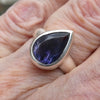 Tanzanite Ring | Faceted Teardrop |  925 sterling Silver | US Size 7 | AUS Size N1/2 | Smooth the Path | Achieve your highest potential with Joy | Transform |  | Genuine Gems from Crystal Heart Melbourne Australia since 1986 | Mt Kilimanjaro 