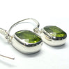 Peridot Earrings | Faceted Square Diamonds | 925 Sterling Silver | Bezel Set,  Open Backs | Designer Hooks ~ stylish and secure | Joyful Heart Luck Prosperity | Genuine Gems from Crystal Heart Australia since 1986