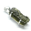 Moldavite Pendant | Raw Natural Moldavite Nugget | 925 Sterling Silver | Claw Setting | Open Back | Natural Green Obsidian | CZ Republic | Intense Personal Heart Transformation | Scorpio Stone | Genuine Gems from Crystal Heart Melbourne Australia since 1986