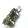 Moldavite Pendant | Raw Natural Moldavite Nugget | 925 Sterling Silver | Claw Setting | Open Back | Natural Green Obsidian | CZ Republic | Intense Personal Heart Transformation | Scorpio Stone | Genuine Gems from Crystal Heart Melbourne Australia since 1986