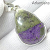 Stichtite Serpemtine Pendant | Atlantisite | Tasmanite |  Teardrop Cabochon | 925 Sterling Silver Setting | Peaceful Calm | Relaxed Alertness | Connect Heaven and Earth | Healing | Consciousness and Physical Body | Genuine Gems from Crystal Heart Melbourne Australia since 1986