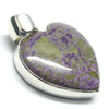 Stichtite Serpemtine Pendant | Atlantisite | Tasmanite |  Teardrop Cabochon | 925 Sterling Silver Setting | Peaceful Calm | Relaxed Alertness | Connect Heaven and Earth | Healing | Consciousness and Physical Body | Genuine Gems from Crystal Heart Melbourne Australia since 1986