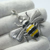 Bee Jewelry  Pendant | 925 Sterling silver with Black and Gold Enamel | Pendant | Creativity fertility Goddess wisdom power | Melissa | Merovingian | Crystal Heart Melbourne Australia since 1986