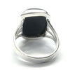 Black Onyx Ring | 925 Sterling Silver Setting  | Oblong cabochon |  | US Size 9 | US Size 10  | Personally Empowering | Genuine Gems from Crystal Heart Melbourne Australia since 1986