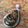 Pietersite Pendant | Teardrop Cabochon | 925 Sterling Silver | Quality handcrafted | Blue and Gold Swirls | strength flexibility creativity determination | Genuine Gems from Crystal Heart Melbourne Australia since 1986