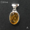 Citrine Pendant | Oval Cabochon | 925 Sterling Silver | Abundant Energy | Repel Negativity | Positive Healing Energy | Aries Gemini Leo Libra | Genuine Gems from Crystal Heart Melbourne Australia  since 1986