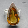 Citrine Ring, Brandy Shade, Faceted Teardrop, 925 Sterling Silver Kt