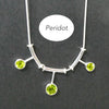 Peridot Necklace | 3 faceted rounds on elegant chain | 925 Sterling Silver| Besel set | Superbly Handcrafted | Overcome nervous tension | Joyful Heart | Genuine gems from Crystal Heart Melbourne Australia since 1986