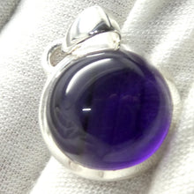 Load image into Gallery viewer, Amethyst Pendant, Cabochon Round, 925 Sterling Silver r1